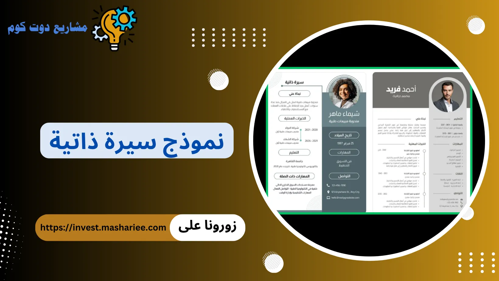 نموذج سيرة ذاتية