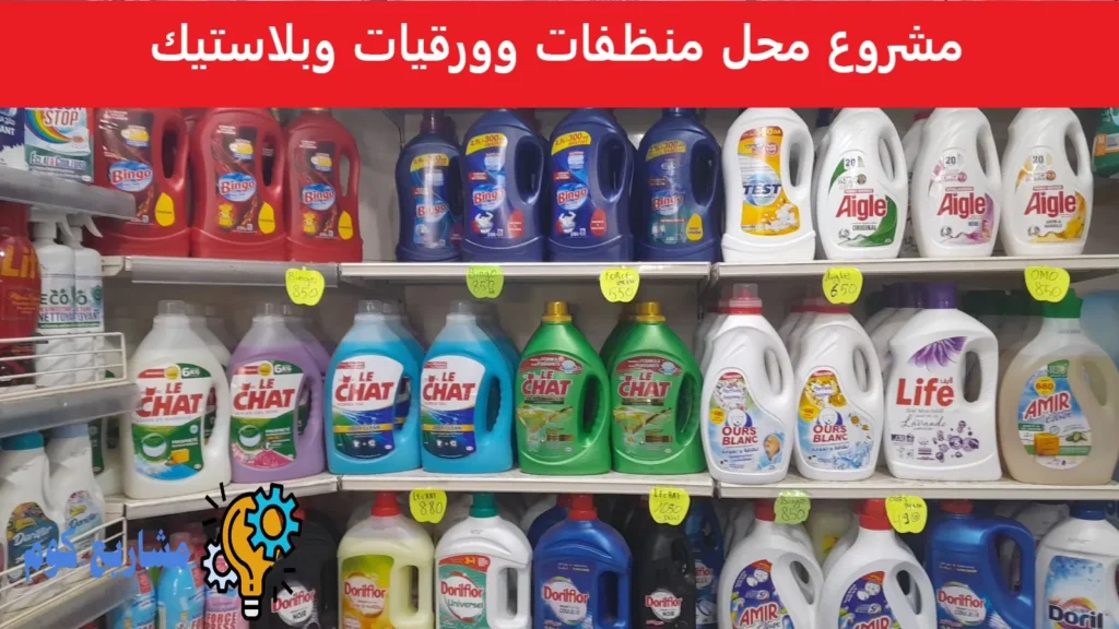 مشروع محل منظفات وورقيات وبلاستيك