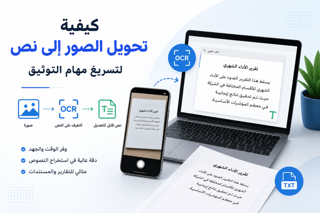 كيفية تحويل الصور إلى نص لتسريع مهام التوثيق كيفية تحويل الصور إلى نص لتسريع مهام التوثيق